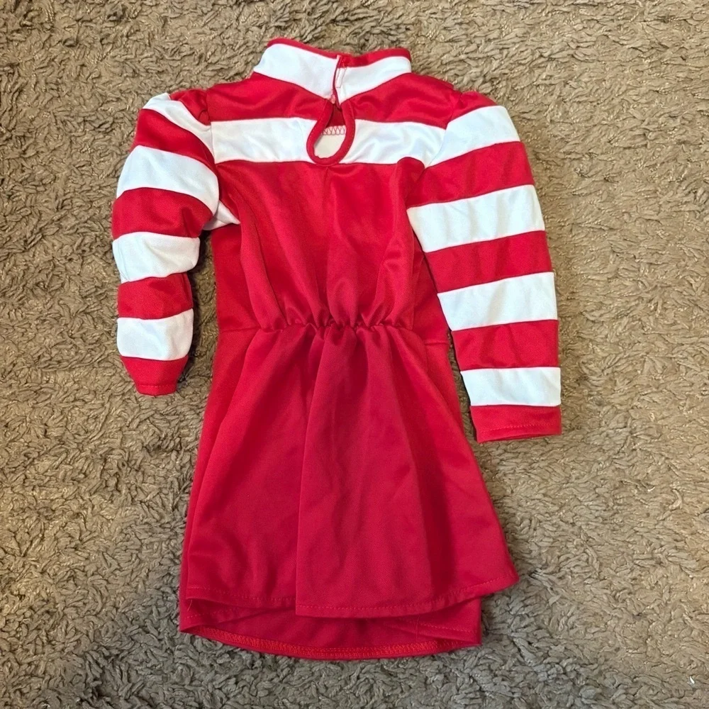Nickelodeon Olivia the Pig Costume Dress Toddler Size 2T 3T Red Stripe Halloween